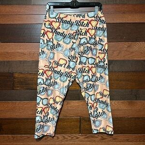 No Brand Tag Sassy Graphic Workout Capris Leggings